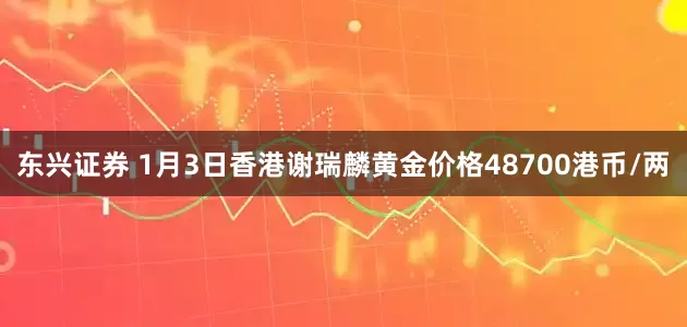 东兴证券 1月3日香港谢瑞麟黄金价格48700港币/两